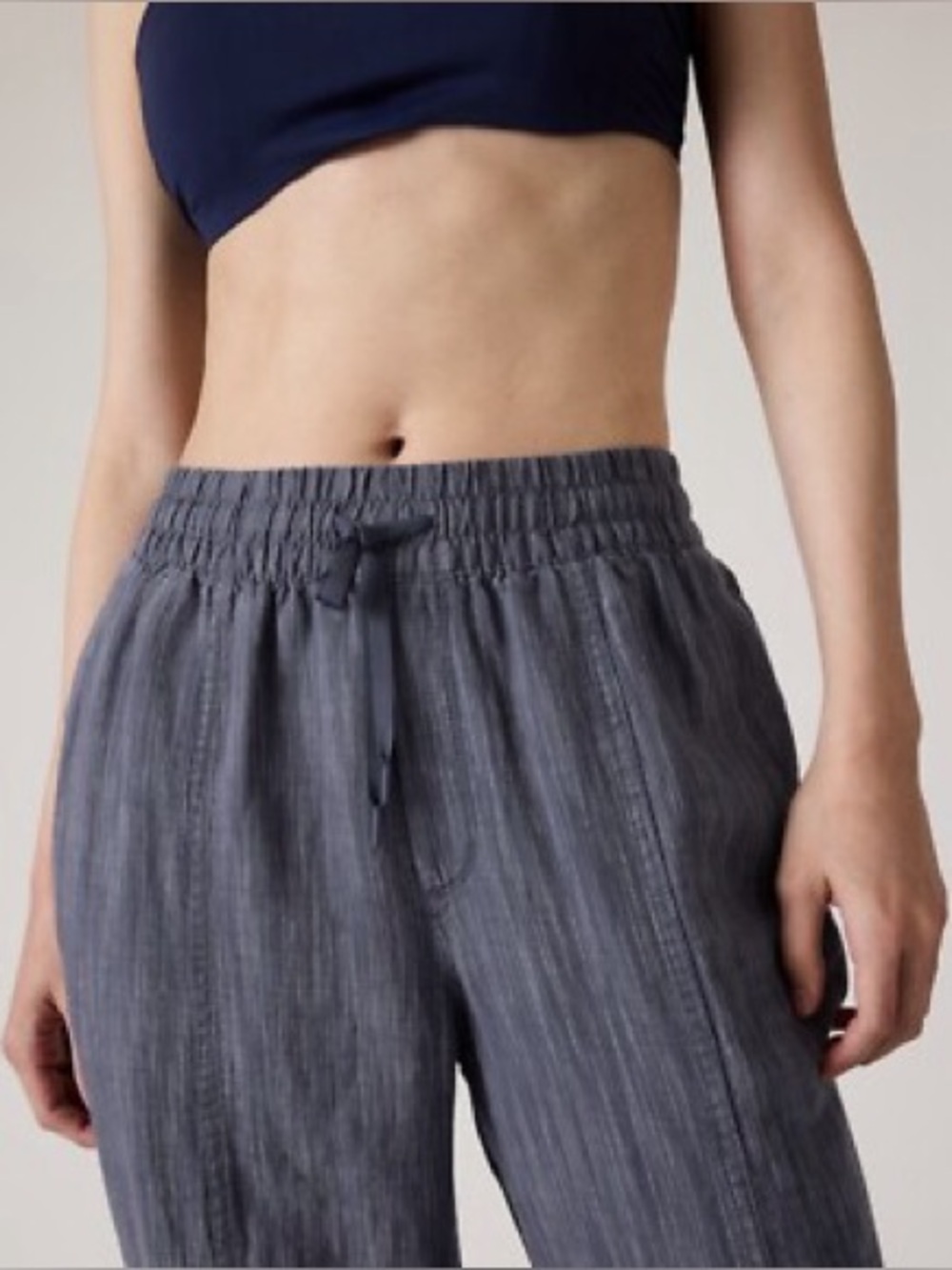 Athlete Retreat Linen Ankle Pant Raining Violet